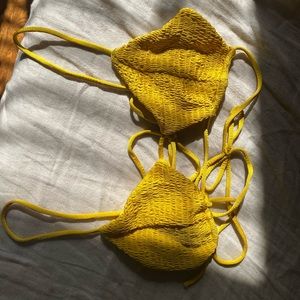 INDAH bikini top gold size MEDIUM brand new NWOT